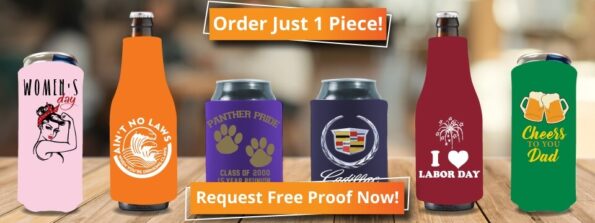 Custom koozies cheap no minimum